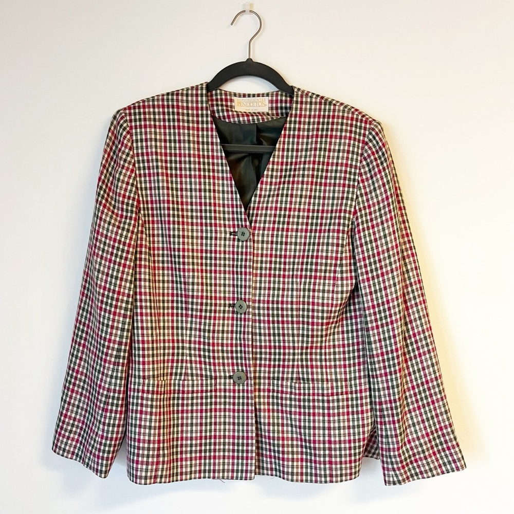 PENDELTON Sophisticates Vintage Blazer Pink and Green Blazer